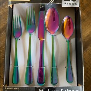 Nicole Miller 20-Piece Rainbow Flatware Set